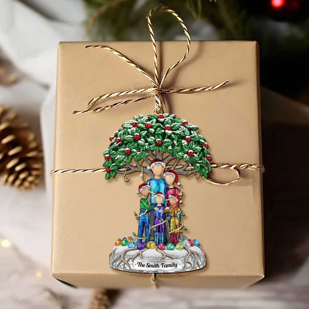 Celebrate Your Family's Love - Personalized Family Tree Ornament Ornament PopCulturePrints