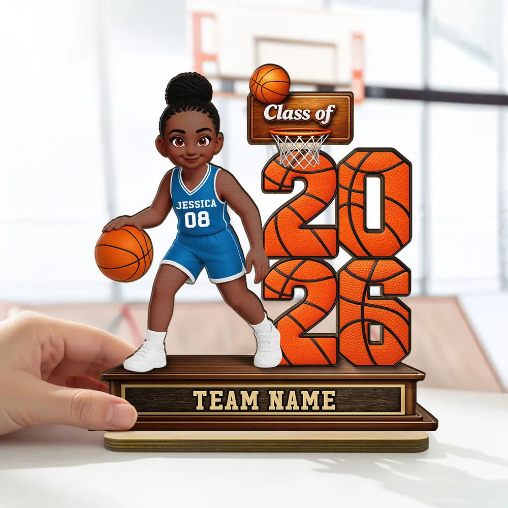 Personalized Basketball Player Graduation Trophy for Kids - Class of 2026 Plaque MagicInPrints