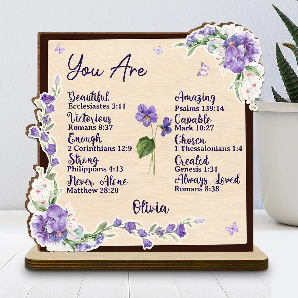 Personalized Christian Scripture Plaque for Women - Inspirational Gift Plaque MagicInPrints