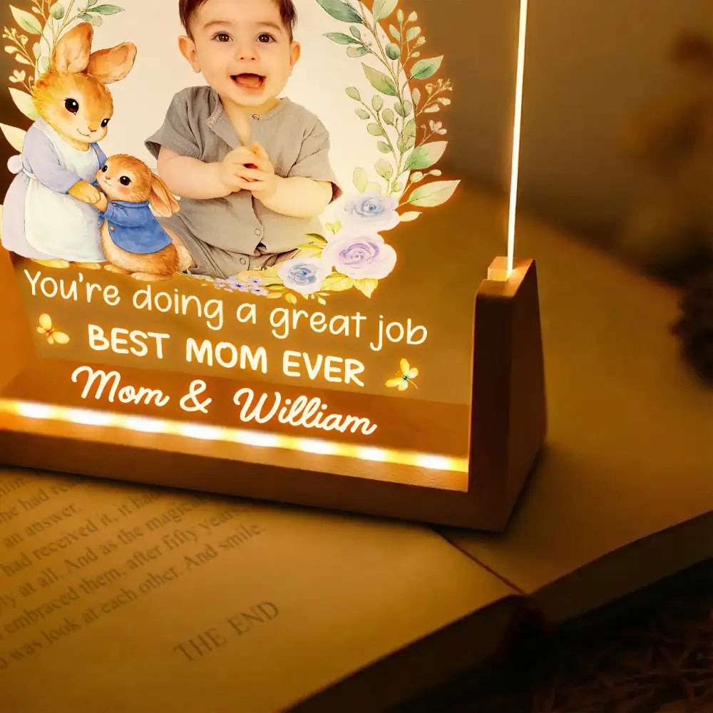 Personalized LED Acrylic Photo Frame for Mom - First Mother's Day Gift Plaque MagicInPrints