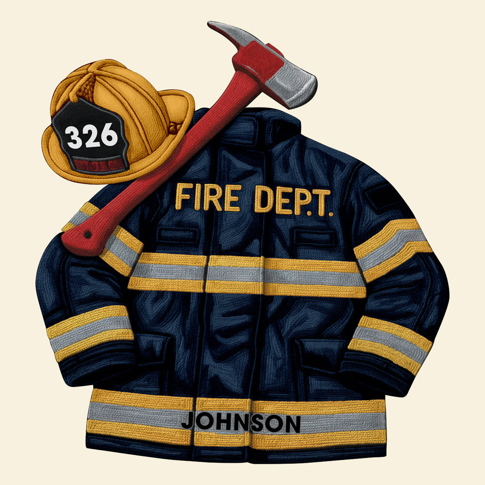 “Welcome Home, Firefighter!” - Personalized Fire Dept Doormat - Custom Gift for Firefighters, New Homeowners, and Public Service Heroes Doormat MagicInPrints