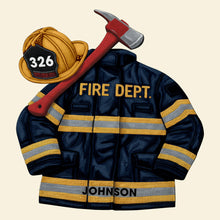 Load image into Gallery viewer, “Welcome Home, Firefighter!” - Personalized Fire Dept Doormat - Custom Gift for Firefighters, New Homeowners, and Public Service Heroes Doormat MagicInPrints
