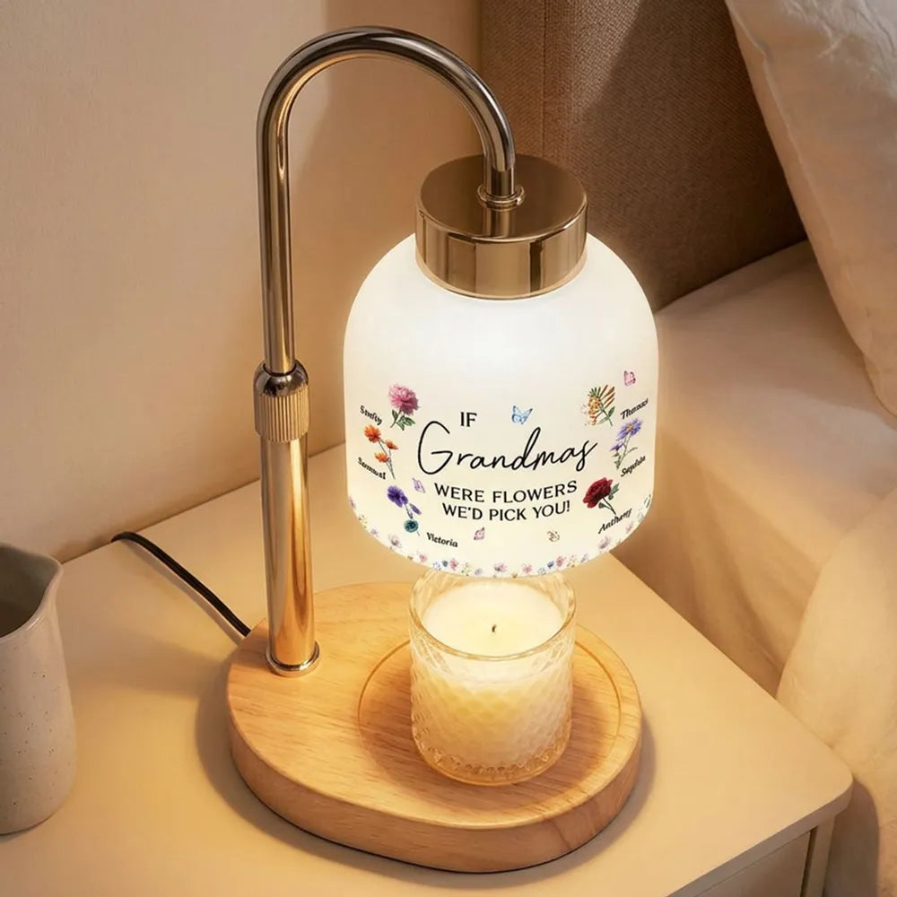Personalized Grandma Lamp with Floral Design - Heartfelt Gift for Grandmothers Lamp MagicInPrints