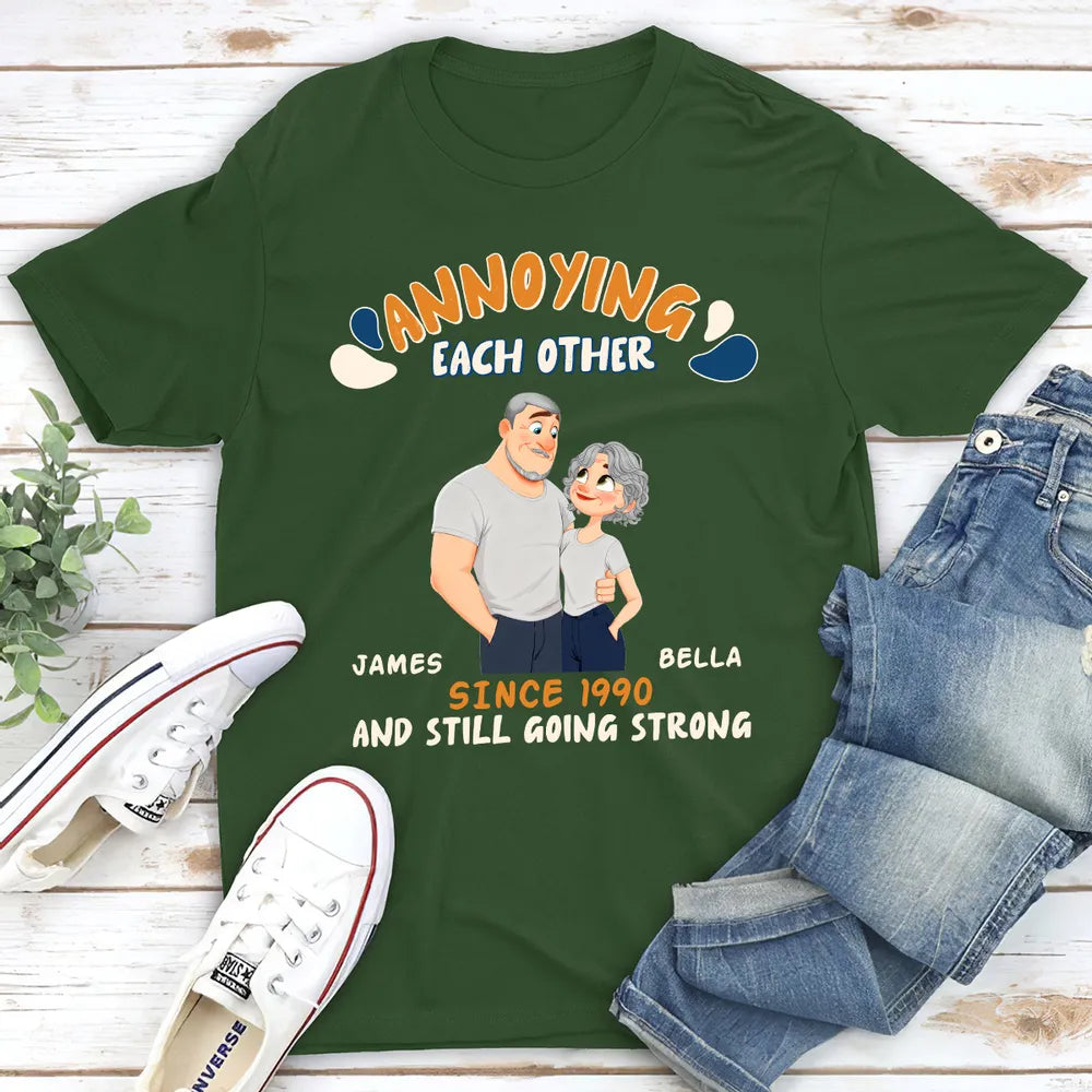 Personalized Couple T-Shirt for Anniversary - Funny Cartoon Design Cloth MagicInPrints