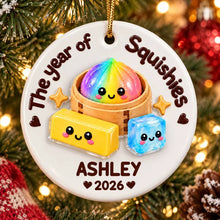 Load image into Gallery viewer, Personalized Ceramic Rainbow Dumplings Ornament Gift for Kids

