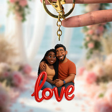 Load image into Gallery viewer, Love in Every Keychain - Customizable Cartoon Couple Keychain for Special Moments Keychains MagicInPrints
