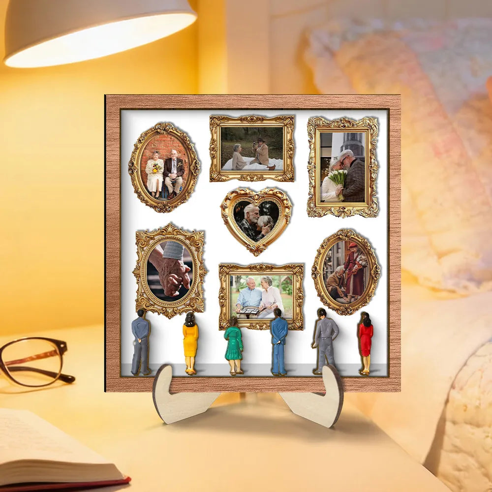Custom Family Photo Frame Collage for Seniors - Perfect Gift for Grandparents Plaque MagicInPrints