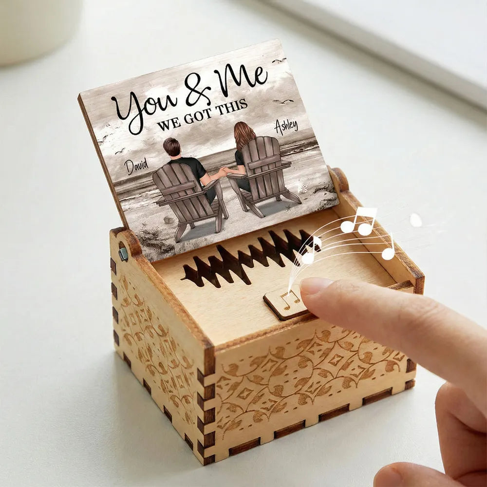 Personalized Wooden Music Box for Couples - Romantic Gift for Anniversaries Plaque MagicInPrints