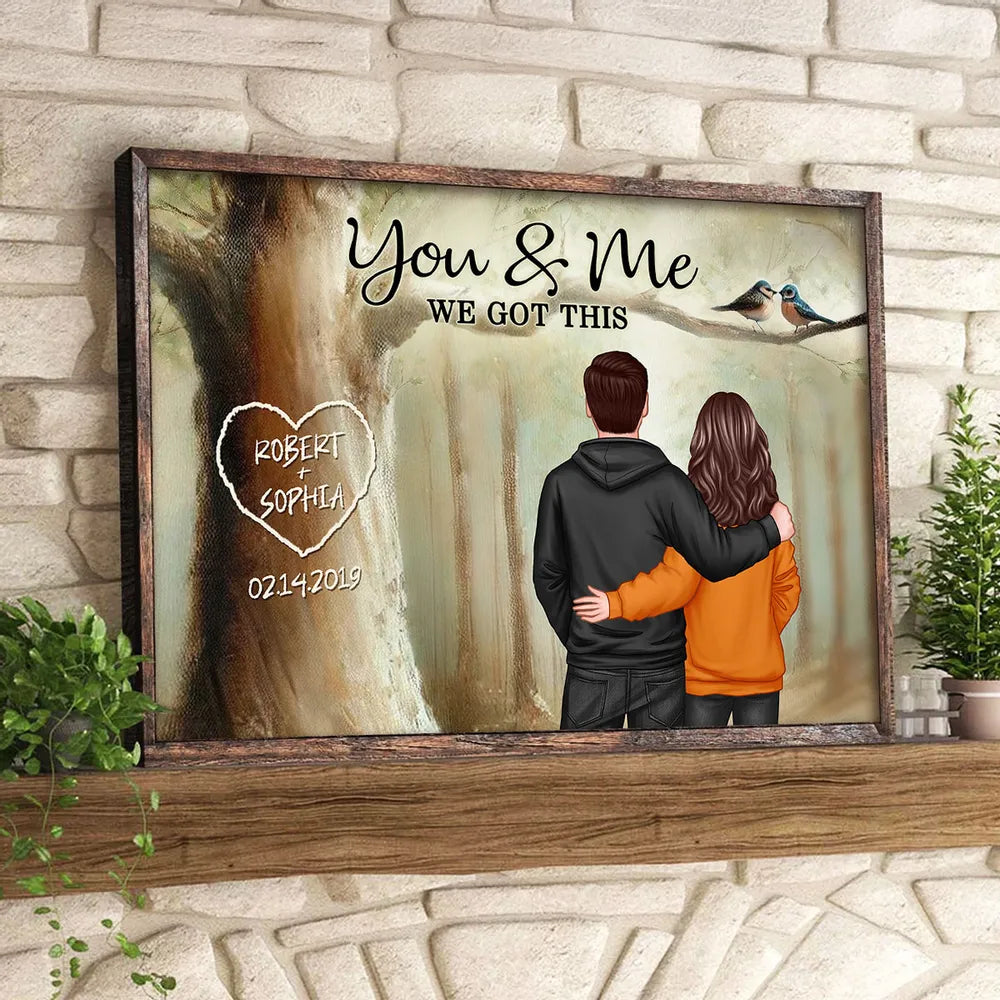 Personalized Couple Canvas Art for Couples - Romantic Anniversary Gift Poster or Canvas MagicInPrints
