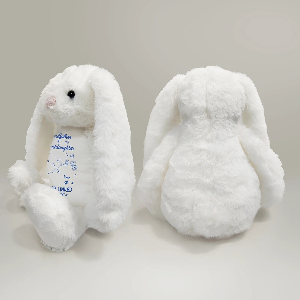 Forever Linked – Personalized Soft Toy Bunny – Gift for Grandma and Granddaughter Soft Toy Bunny MagicInPrints