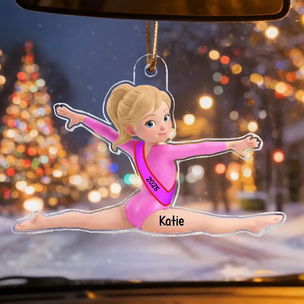 Personalized Gymnastics Ornament for Kids - Custom Name & Year Keepsake Ornament MagicInPrints