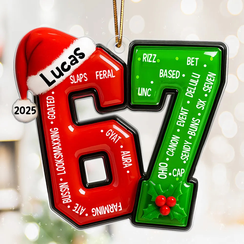 Personalized Christmas Ornament for Teens - Festive Holiday Decor 2025 Ornament MagicInPrints