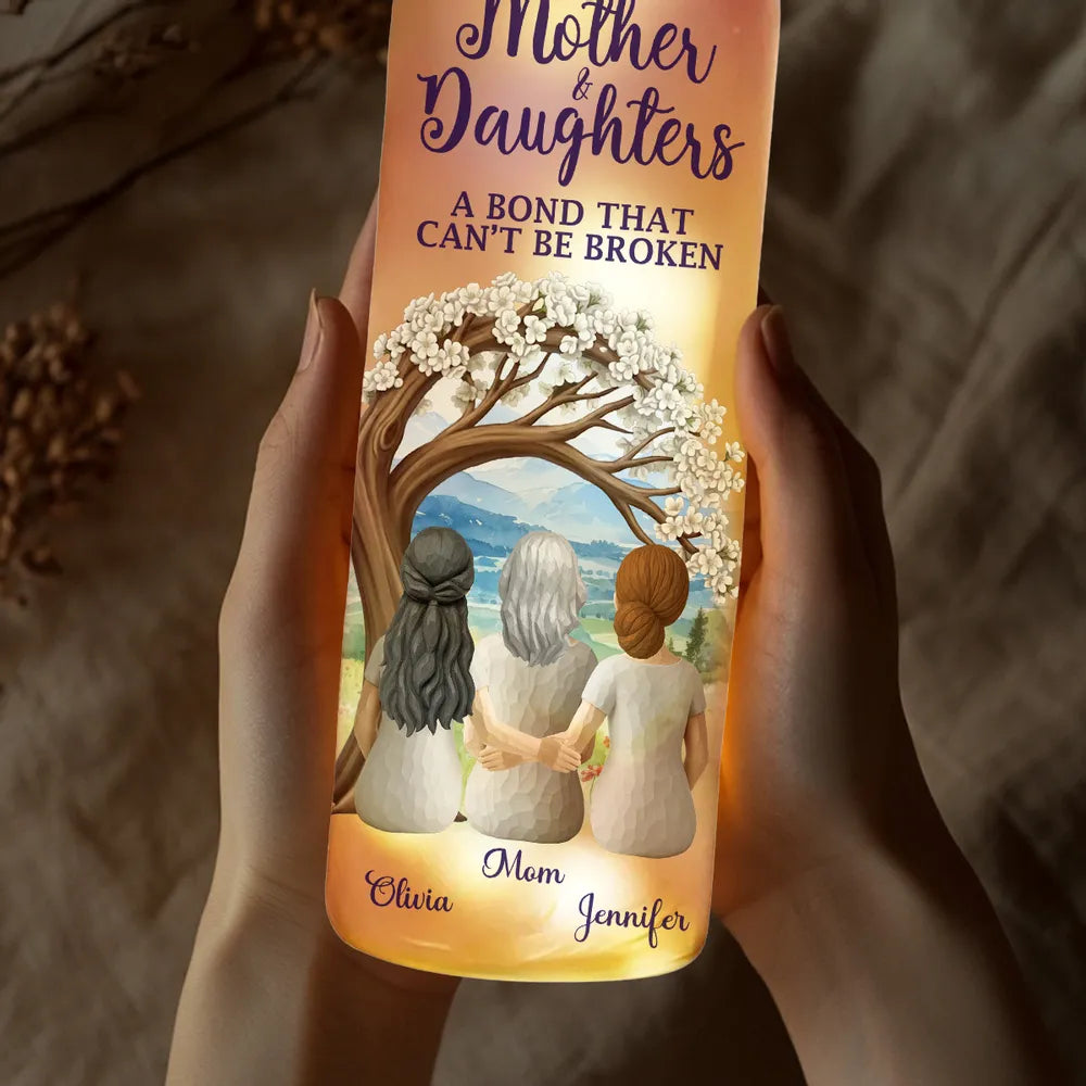 Personalized Mother Daughter LED Wine Bottle Light - Sentimental Gift for Home Decor Lamp MagicInPrints