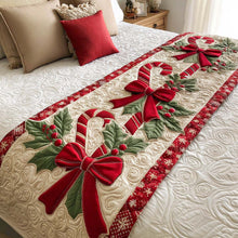 Load image into Gallery viewer, Wrap Yourself in Holiday Cheer – Personalized Quilted Bed Runner – Gift for Home Decor Enthusiasts Quilted Bed Runner MagicInPrints
