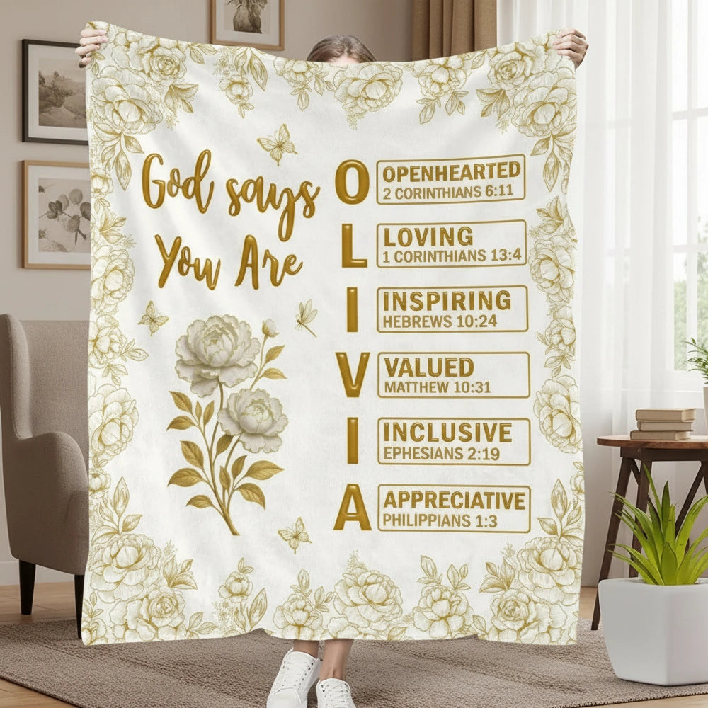Personalized Faith-Inspired Blanket for Women - Sentimental Gift Blanket MagicInPrints