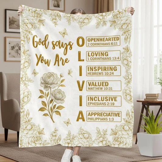 Personalized Faith-Inspired Blanket for Women - Sentimental Gift Blanket MagicInPrints