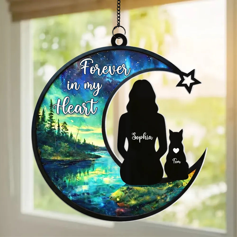 Personalized Memorial Ornament for Pet Lovers - Forever in My Heart Design Ornament MagicInPrints