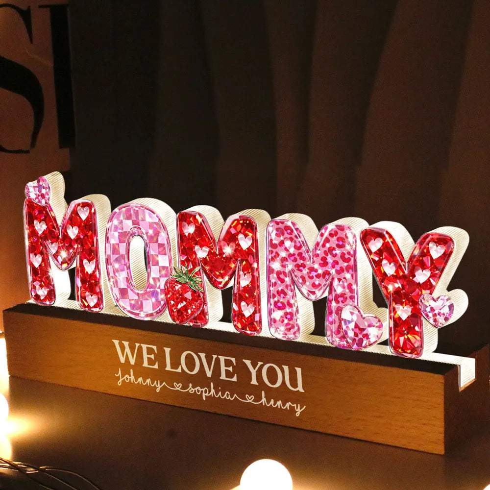 Personalized LED Mommy Sign for Mother's Day - Heartfelt Gift Decor Plaque MagicInPrints