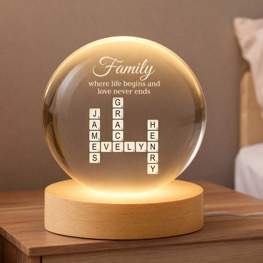 Custom Family Name LED Lamp for Home Decor - Sentimental Gift Lamp MagicInPrints