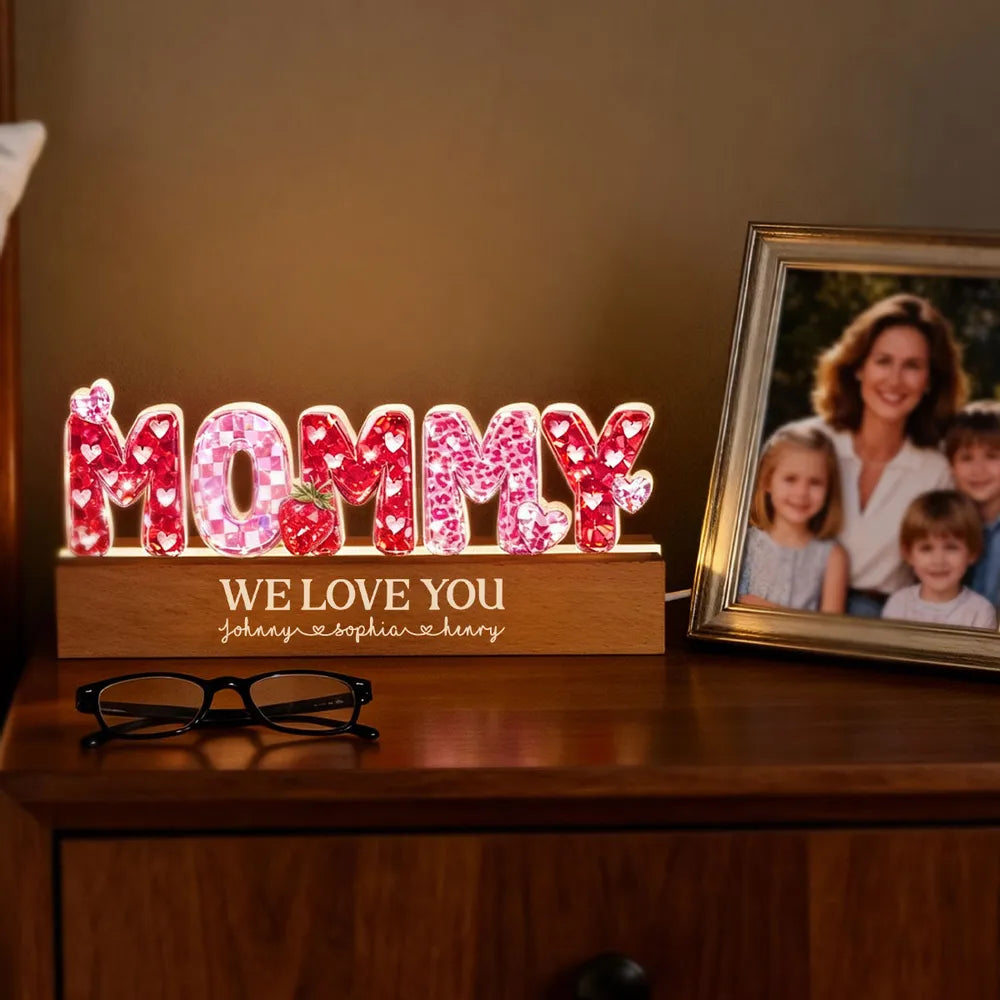 Personalized LED Mommy Sign for Mother's Day - Heartfelt Gift Decor Plaque MagicInPrints