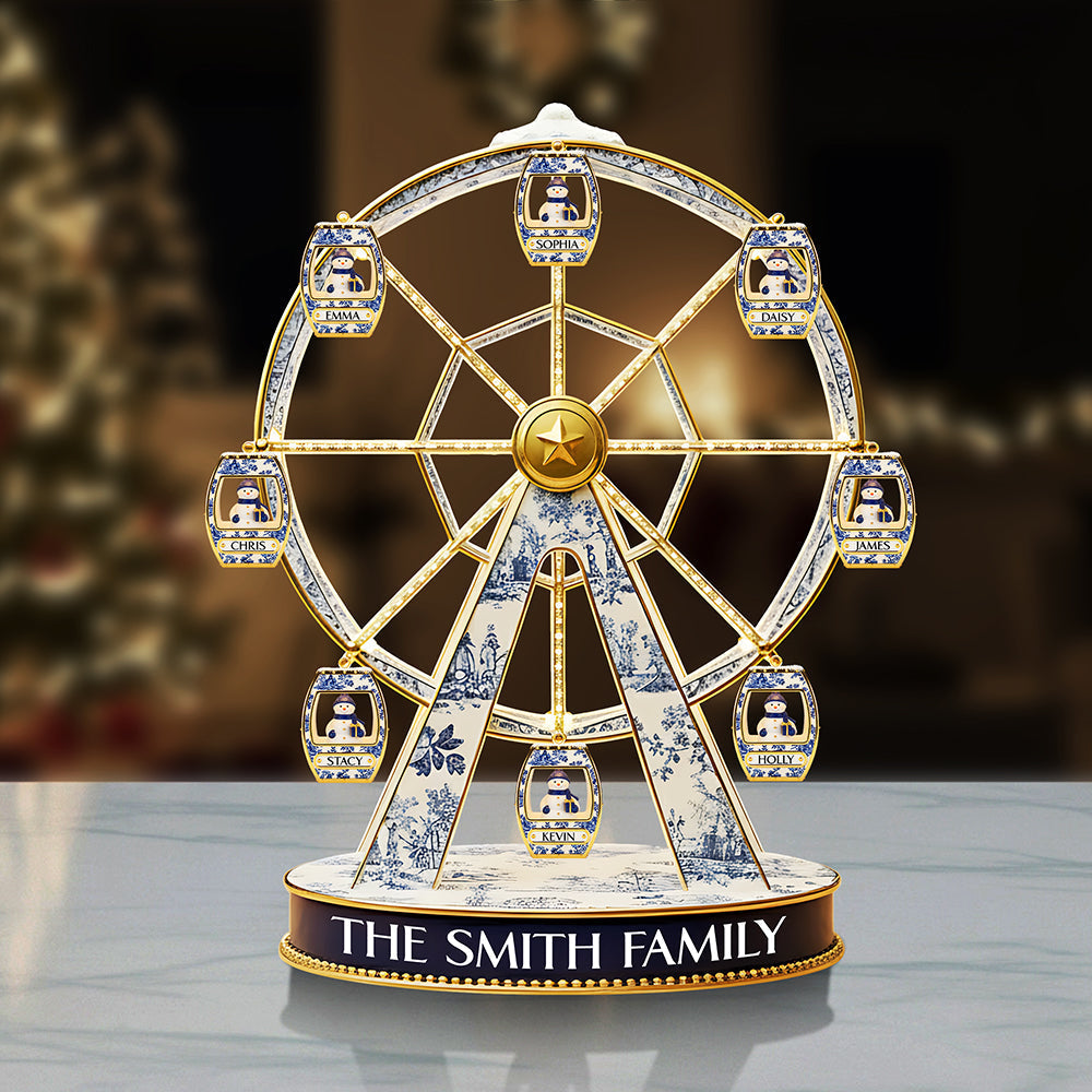 “Family Togetherness in Celebration!” - Personalized Snowman Family Acrylic Plaque - Custom Gift for Christmas, Family and Friends Shaped Plaques MagicInPrints