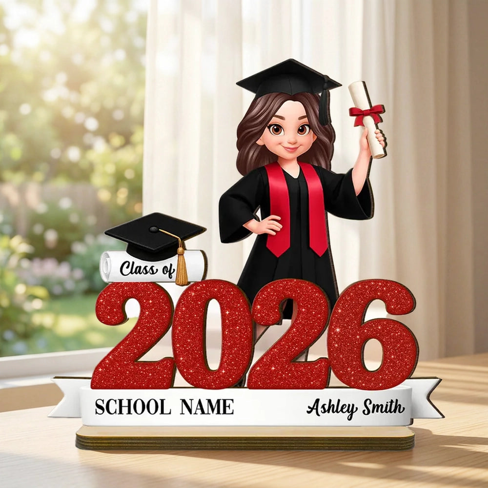Custom Graduation Figurine Class of 2026 for Students - Personalized Keepsake Gift Plaque MagicInPrints