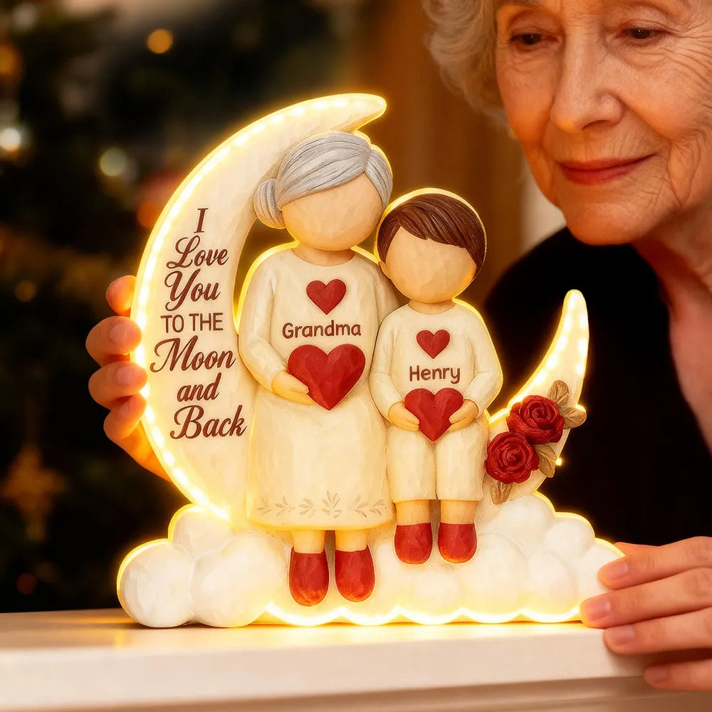 Personalized LED Night Light for Grandma and Child - Sentimental Gift for Christmas Plaque MagicInPrints