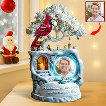 Load image into Gallery viewer, A Cardinal on Tree Means We Remember Thee - Custom Photo Memorial Keepsake Shaped Plaques MagicInPrints
