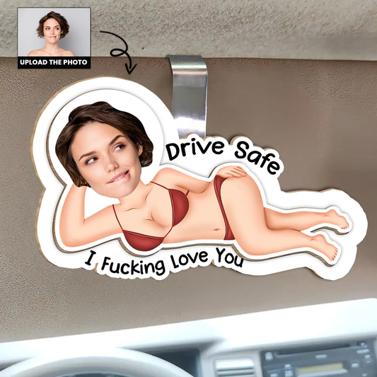Custom Car Visor Photo Sticker for Drivers - Fun Personalized Gift Car Hanger MagicInPrints