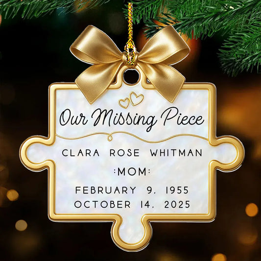 Personalized Memorial Puzzle Piece Ornament for Family - Sentimental Remembrance Ornament MagicInPrints