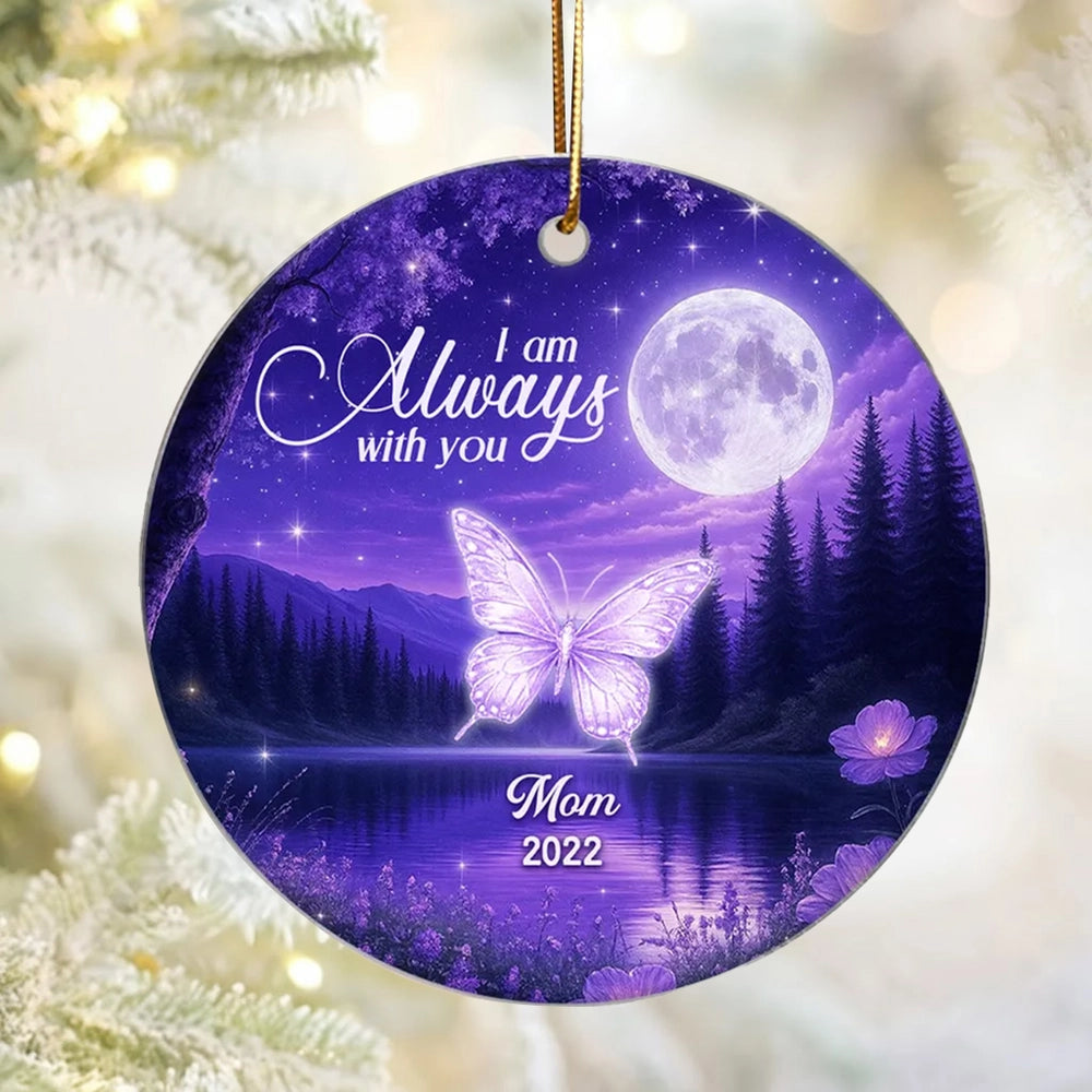 Personalized Memorial Ornament for Mom - Sentimental Keepsake with Butterfly Design Ornament MagicInPrints