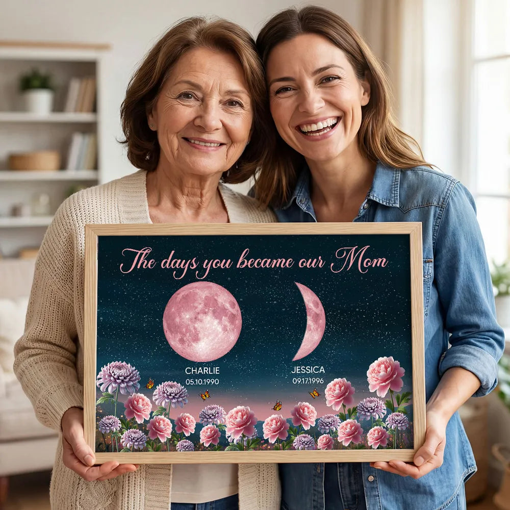 Personalized Moon Phase Canvas Print for Mom - Sentimental Gift for Mother's Day Poster or Canvas MagicInPrints