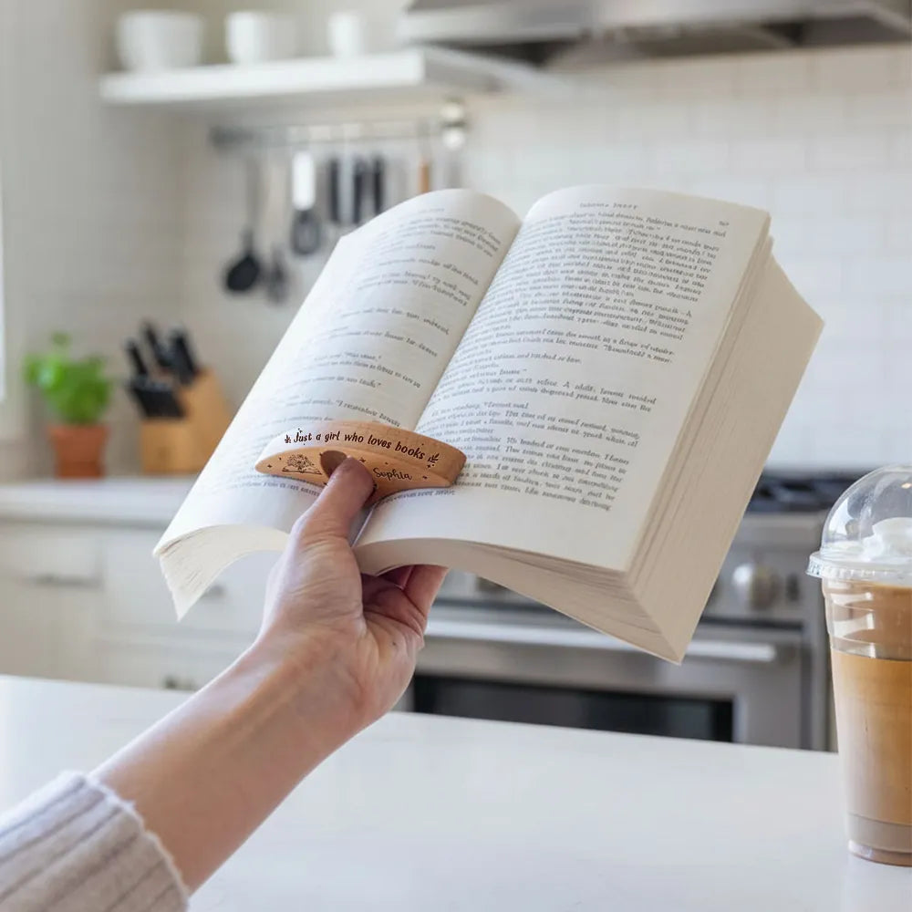 Personalized Wooden Book Page Holder for Book Lovers - Gift for Readers Stationery MagicInPrints