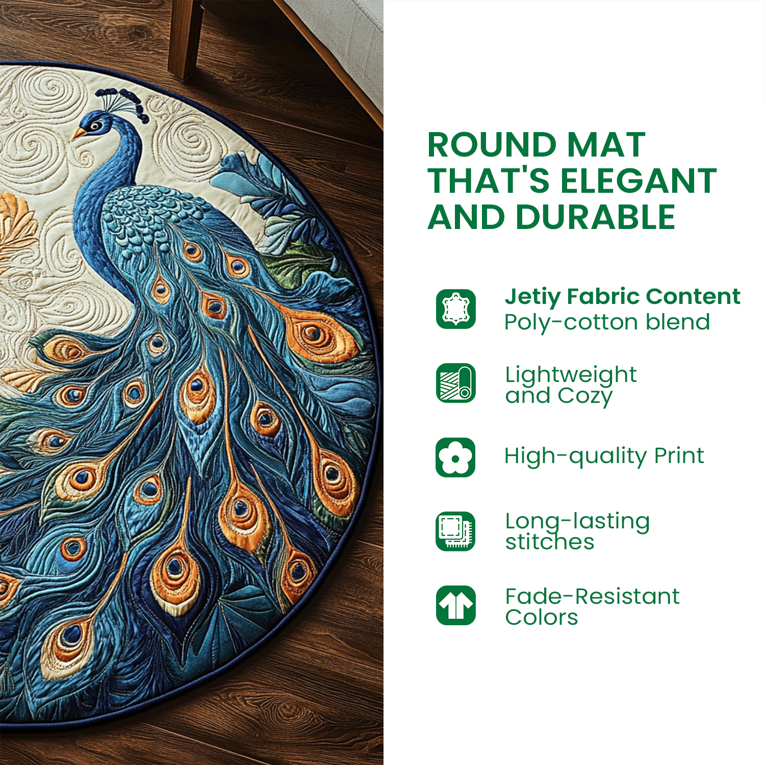 Unleash the Magic of Imagination – Personalized Quilted Round Mat – Gift for Halloween Lovers Quilted Round Mat MagicInPrints