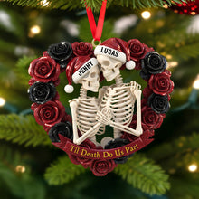 Load image into Gallery viewer, Til Death Do Us Part - Personalized Skull Couple Ornament for Christmas Ornament MagicInPrints
