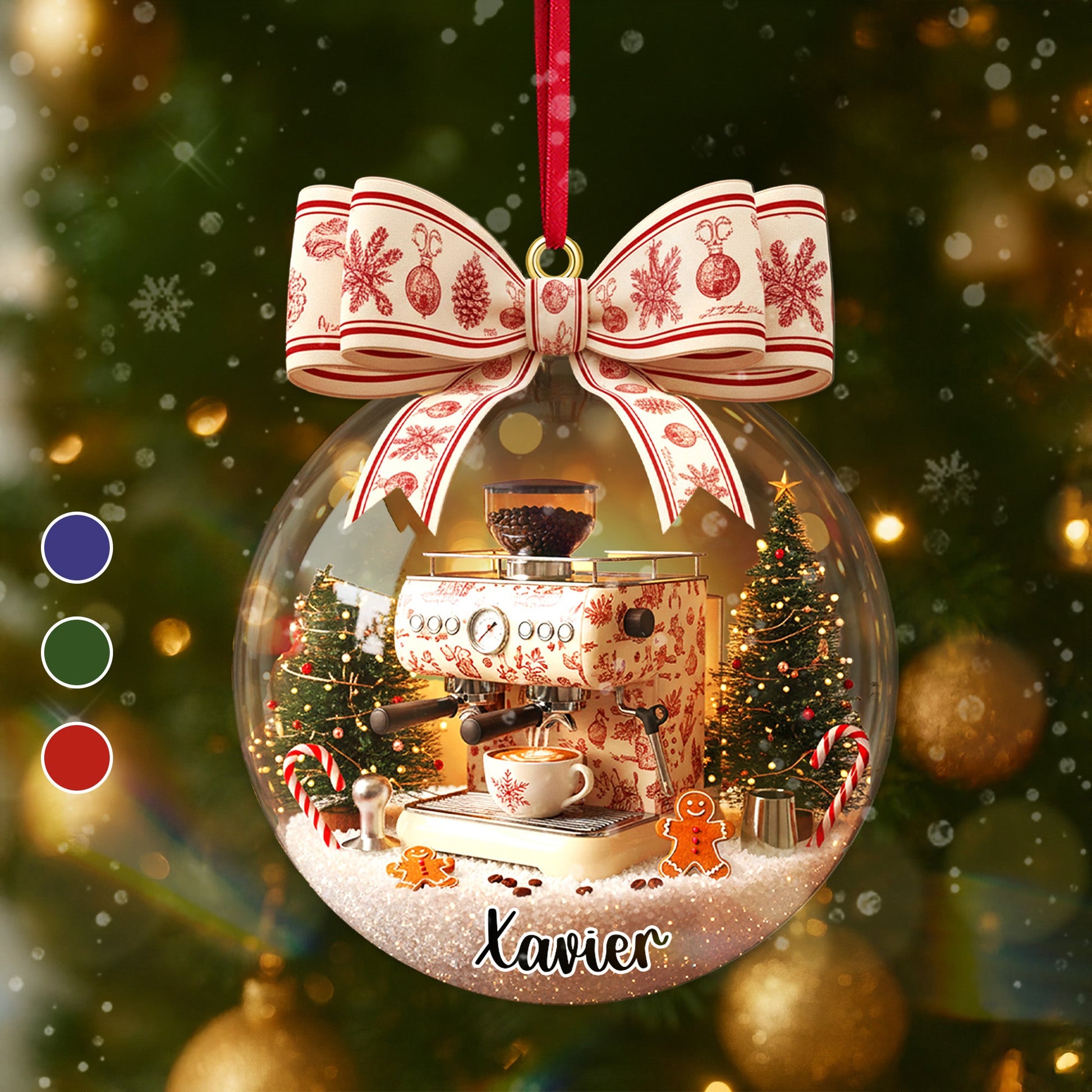 Christmas Coffee Lover Ornament - Personalized Gift For Coffee Lover Ornament Ornament MagicInPrints