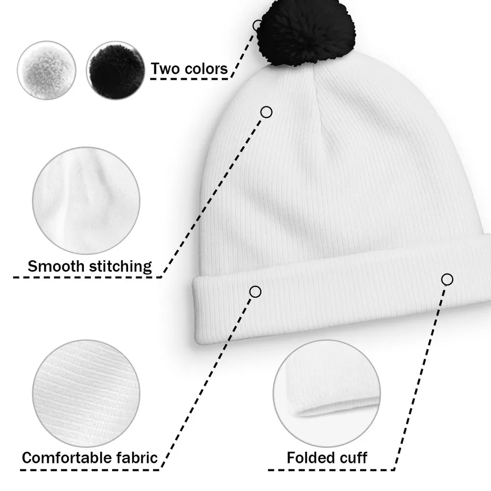 Custom Kids Christmas Beanie with Cartoon Characters and Names - Holiday Gift Hat MagicInPrints