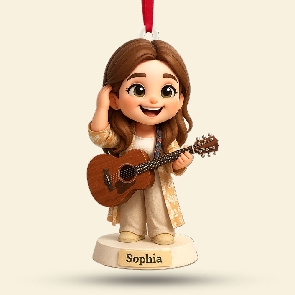 Guitarist Ornament - Custom Photo Gifts For Guitar Lovers Ornament MagicInPrints