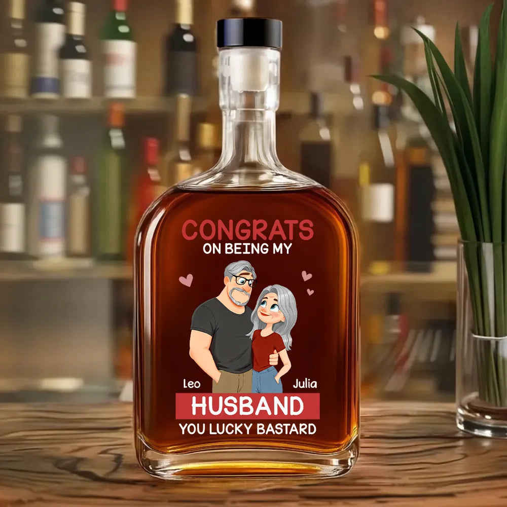 Personalized Whiskey Decanter for Husband - Funny Anniversary Gift Kitchen Supplies MagicInPrints