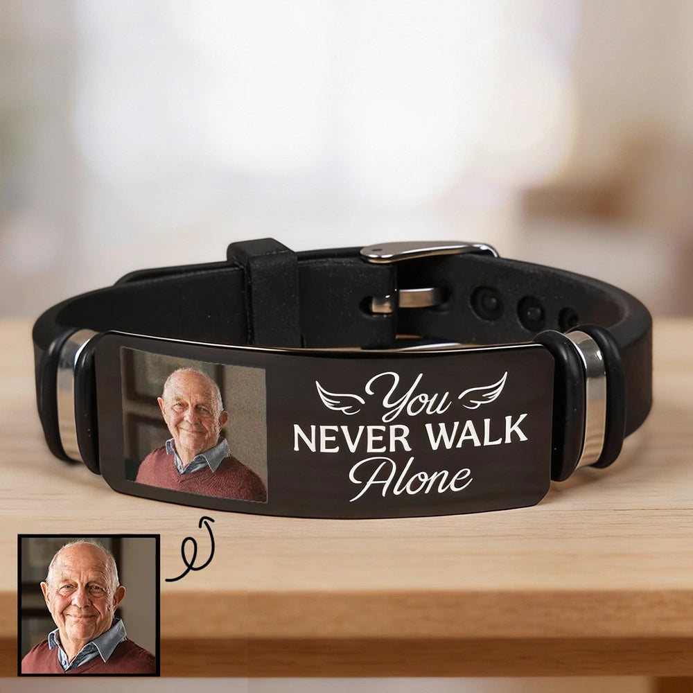 Custom Engraved Photo Bracelet for Men - Sentimental Gift Jewelry MagicInPrints
