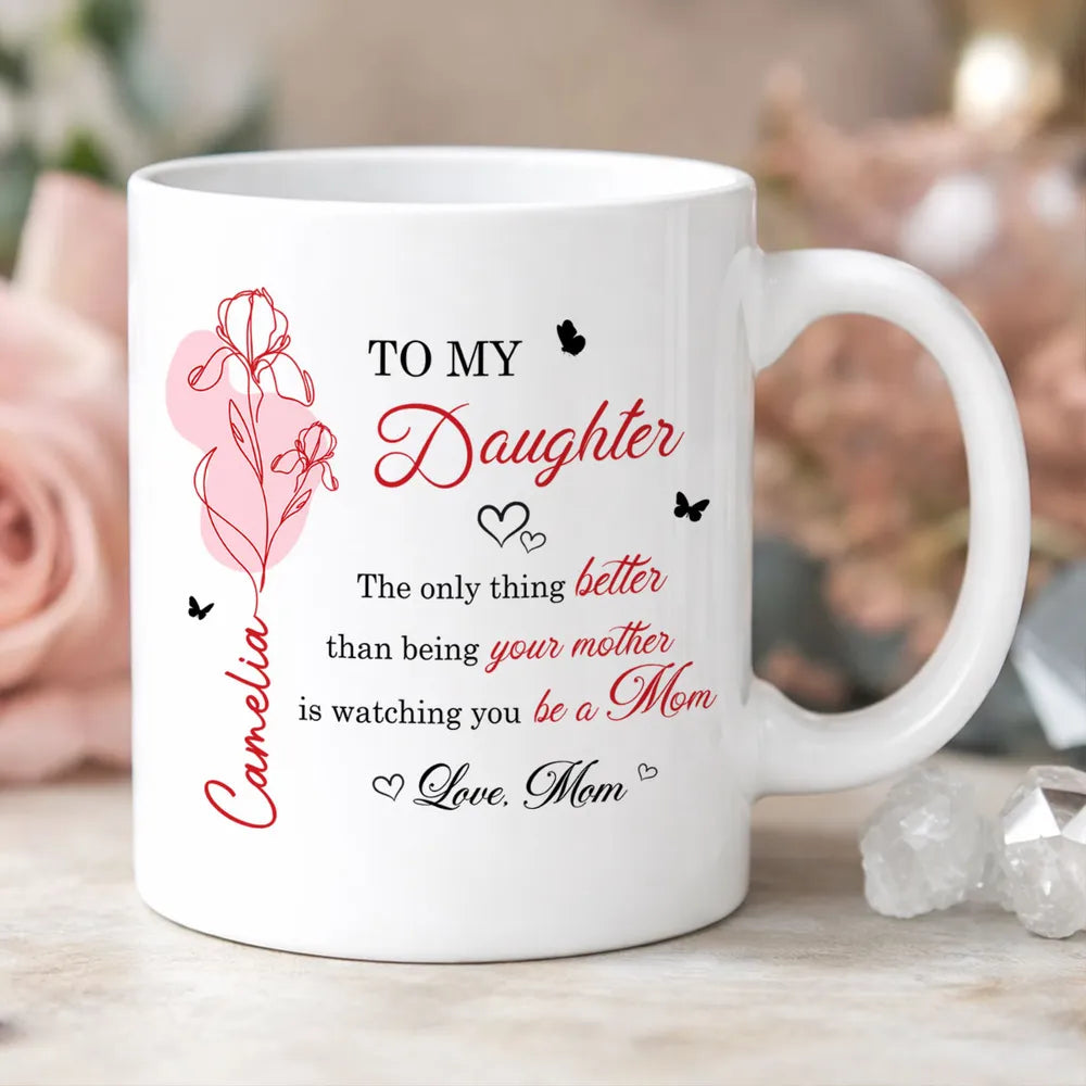 Personalized Ceramic Mug for Daughter - Heartfelt Mother's Day Gift Cup MagicInPrints