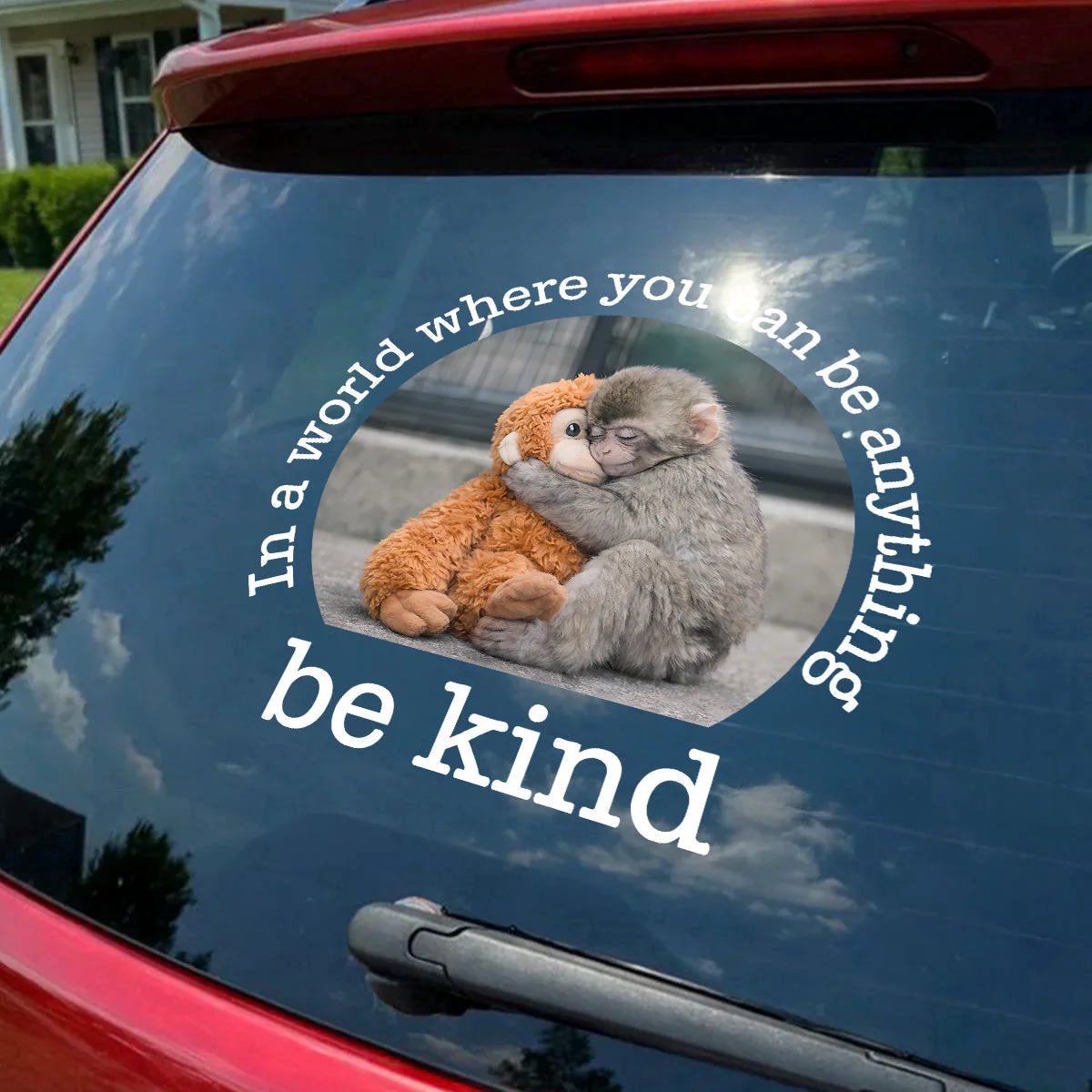 Inspirational Car Window Sticker for Animal Lovers - Be Kind Message Sticker MagicInPrints