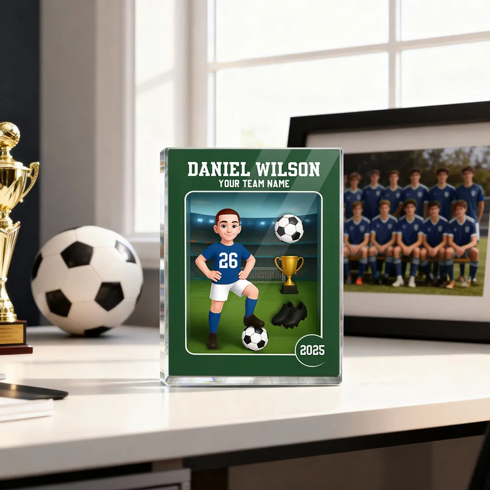 Personalized Soccer Player Acrylic Plaque for Kids - Custom Team Gift Plaque MagicInPrints