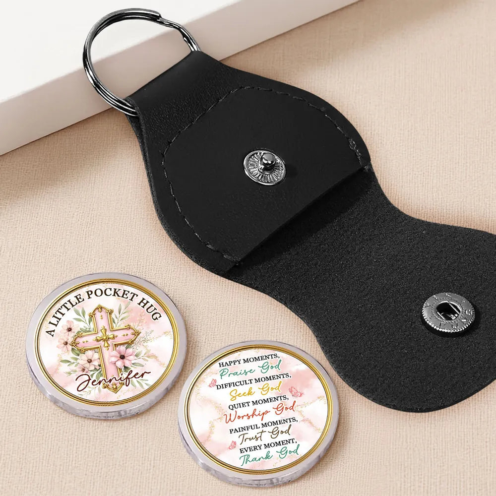 Personalized Religious Pocket Hug Keychain for Women - Inspirational Gift Keychain MagicInPrints