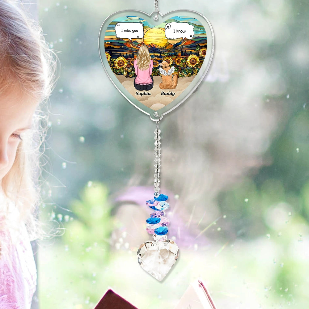 Forever in My Heart – Personalized Heart Crystal Suncatcher – Gift for Pet Lovers Heart Crystal Suncatcher MagicInPrints