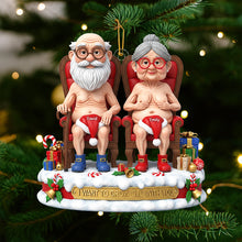 Load image into Gallery viewer, I Want to Grow Old With You - Personalized Naughty Old Couple Christmas Ornament Ornament MagicInPrints
