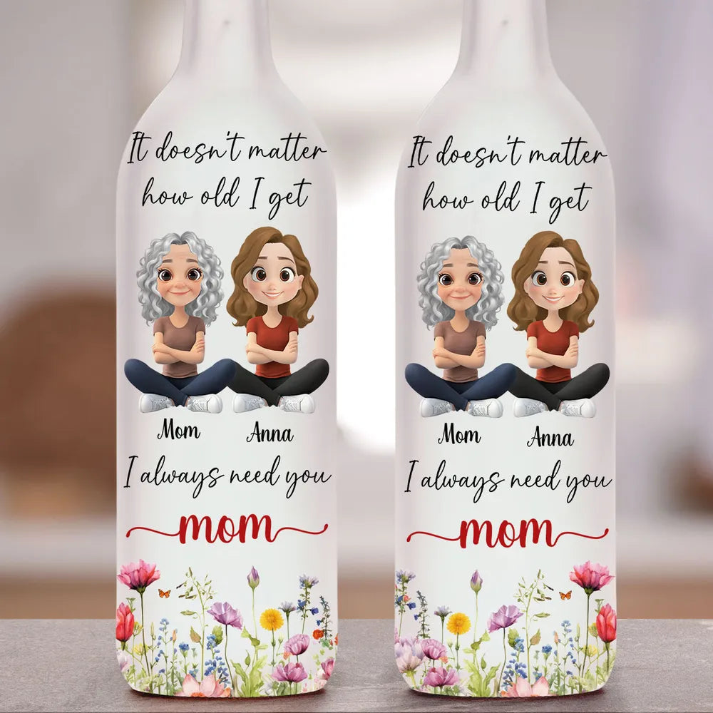 Personalized LED Wine Bottle Lamp for Mom - Sentimental Mother's Day Gift Lamp MagicInPrints