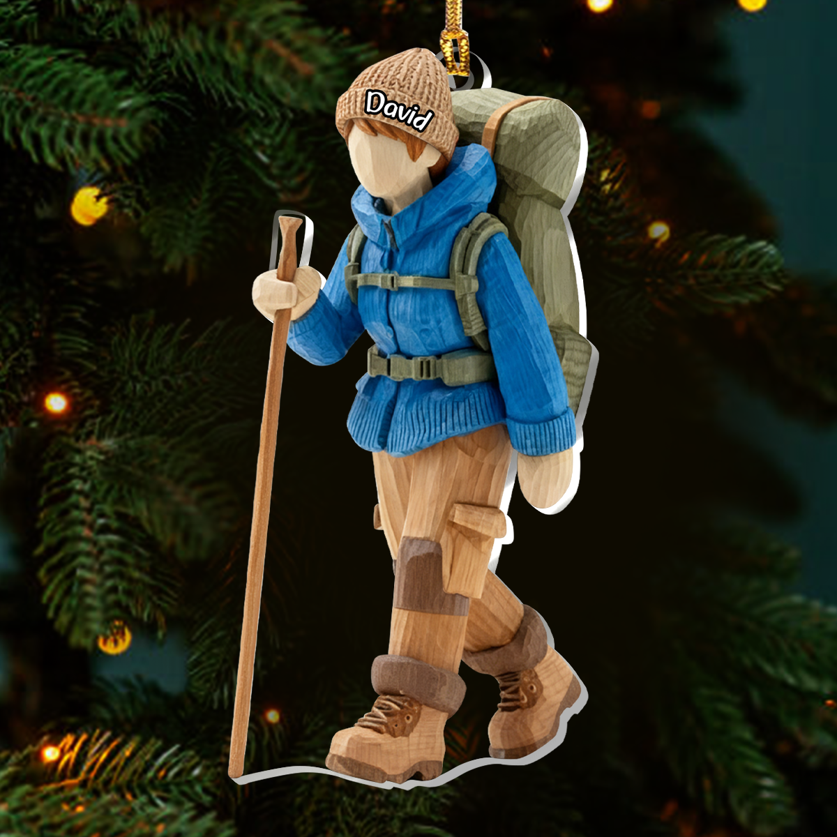 Personalized Hiking Ornament for Outdoor Enthusiasts - Christmas Decoration Ornament MagicInPrints