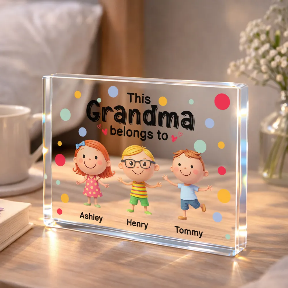 Personalized Nanny Acrylic Block Gift for Grandchildren - Sentimental Keepsake Plaque MagicInPrints