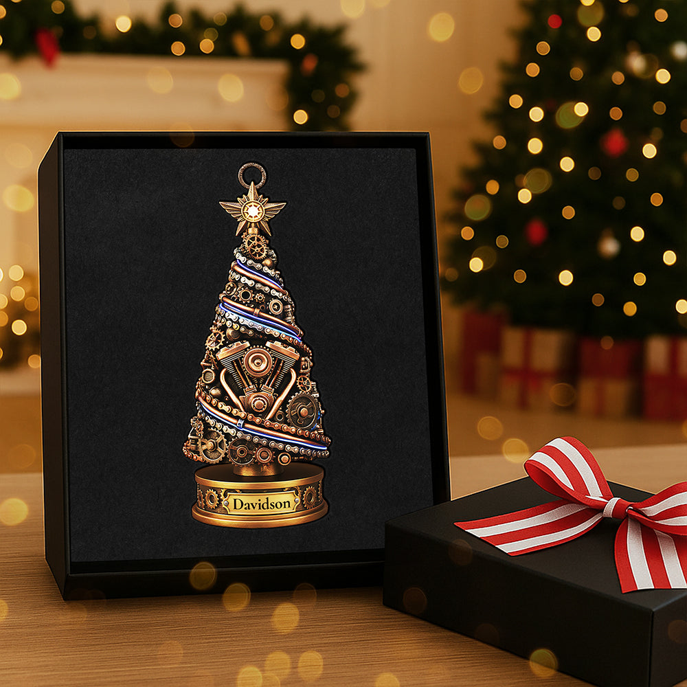 “Gear Up for Joy!” - Personalized Christmas Ornament for Mechanics - Unique Gift for Auto Enthusiasts and Car Lovers Ornament MagicInPrints